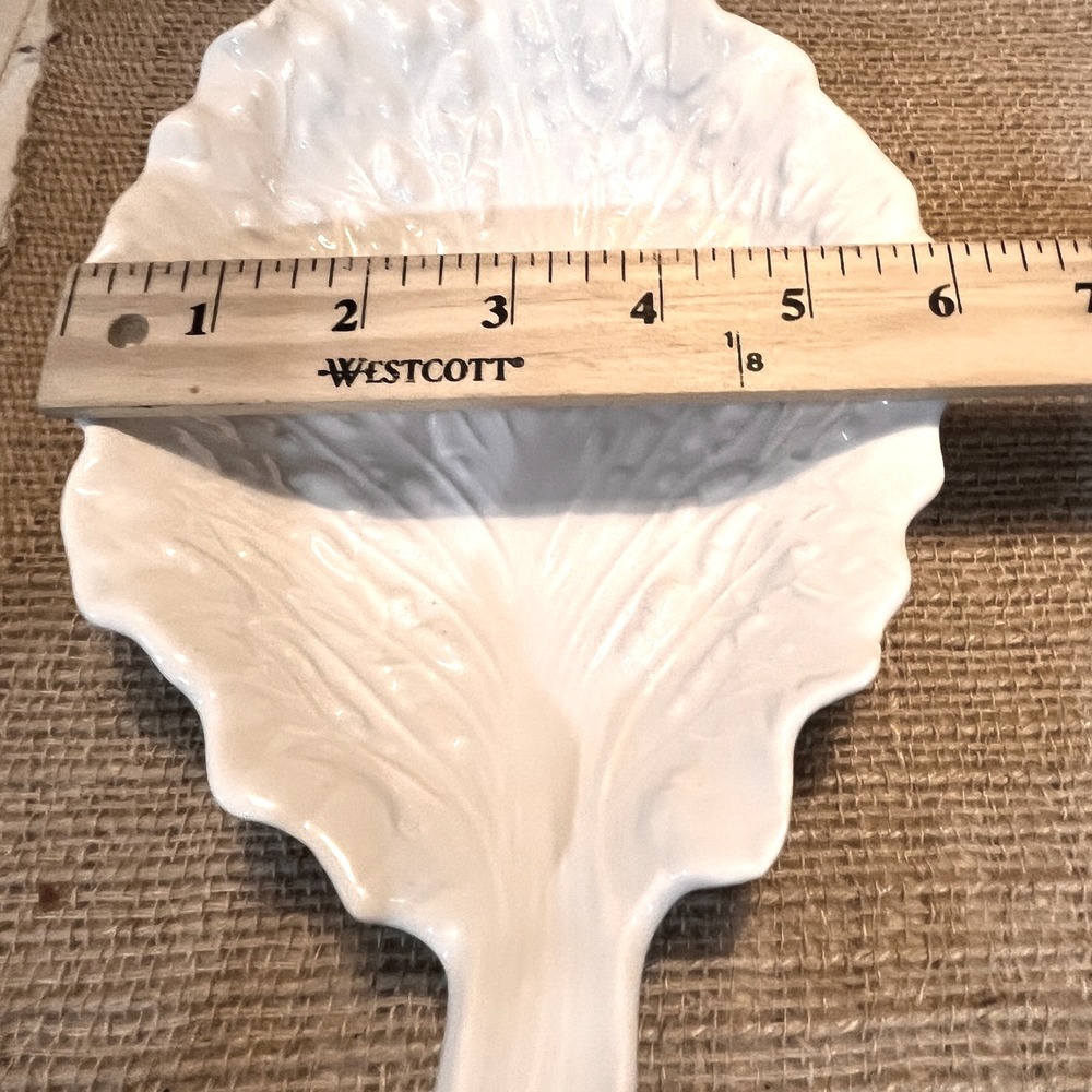 Vintage Mirimar of California Ceramic Cabbage Bowl & Leaf Set White 334 & 335 - Picture 5 of 14